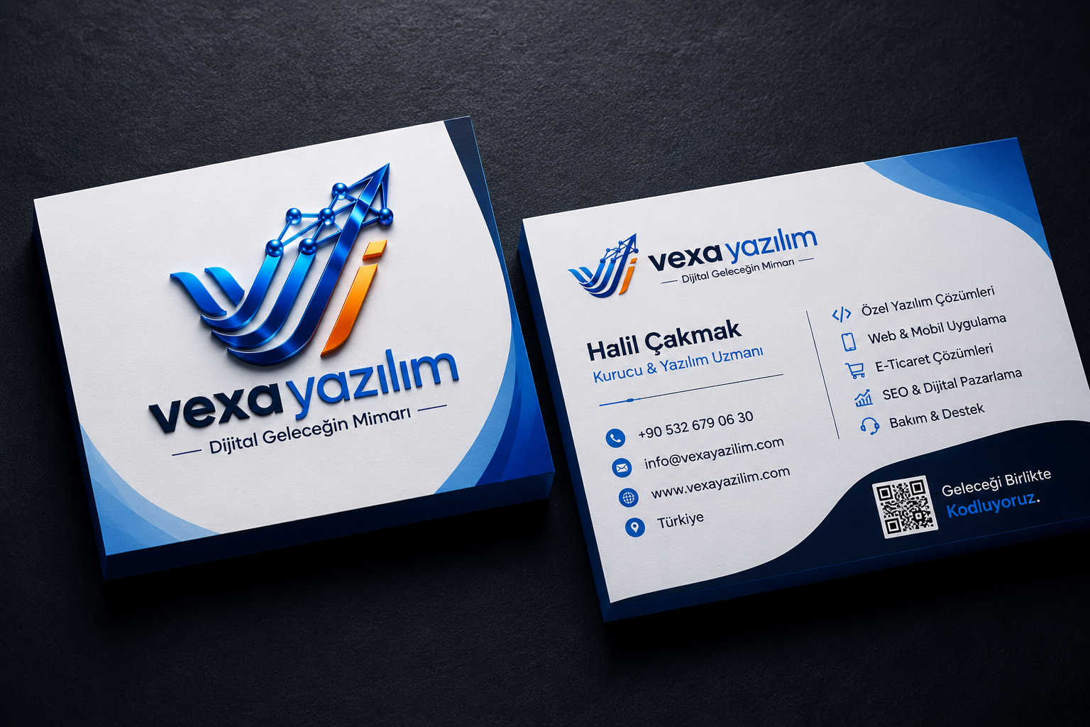 Vexa Yazılım kartvizit tasarımı